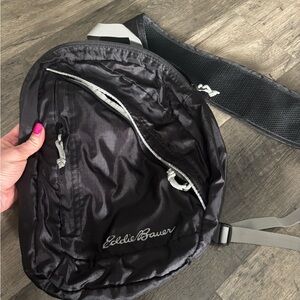 Eddie Bauer Black Sling Backpack